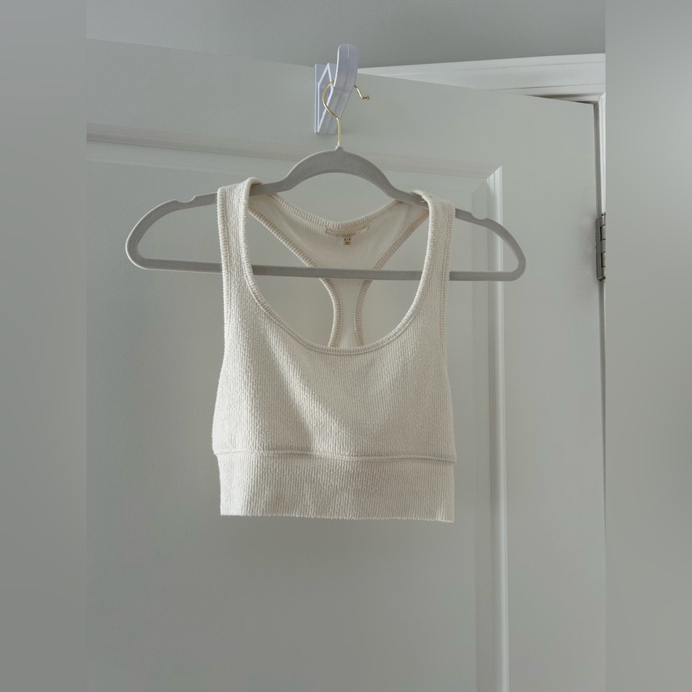 Women's Cream Racerback Knit Bralette